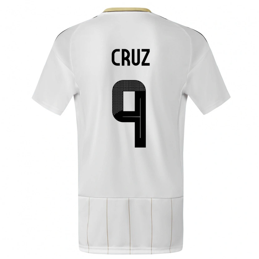 Danxen Homem Camisola Costa Rica Esteban Cruz #9 Branco Alternativa 24-26 Camisa
