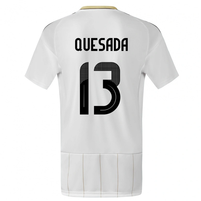 Danxen Homem Camisola Costa Rica Sebastián Quesada #13 Branco Alternativa 24-26 Camisa