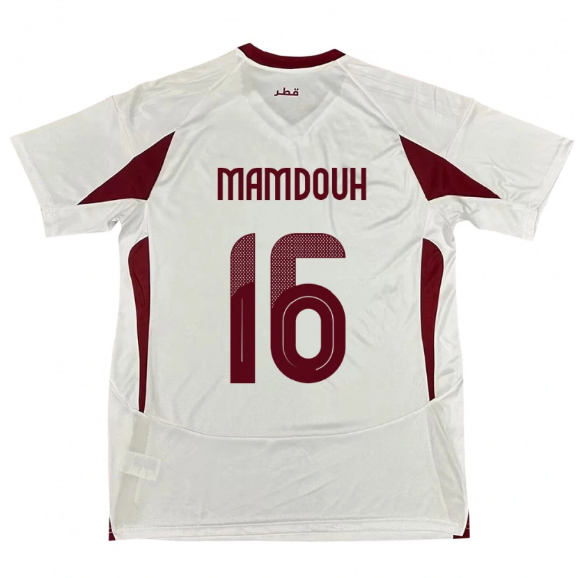 Danxen Homem Camisola Catar Bahaa Mamdouh #16 Branco Alternativa 24-26 Camisa