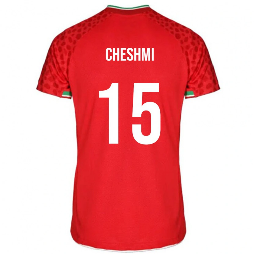 Danxen Homem Camisola Irã Roozbeh Cheshmi #15 Vermelho Alternativa 24-26 Camisa