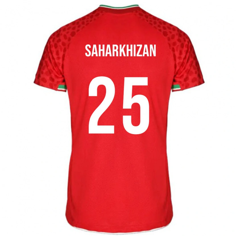 Danxen Homem Camisola Irã Saeid Saharkhizan #25 Vermelho Alternativa 24-26 Camisa