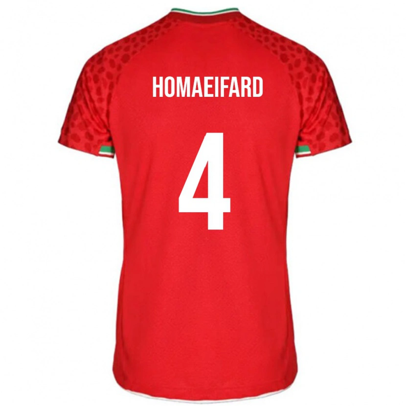 Danxen Homem Camisola Irã Alireza Homaeifard #4 Vermelho Alternativa 24-26 Camisa