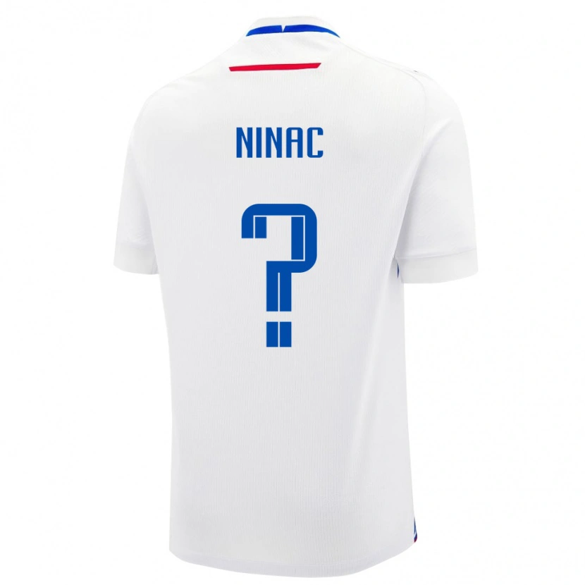 Danxen Homem Camisola Eslováquia Simon Ninac #0 Branco Alternativa 24-26 Camisa