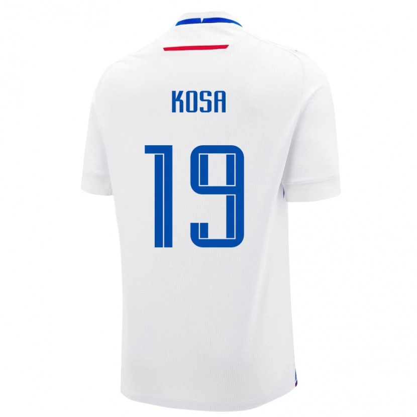 Danxen Homem Camisola Eslováquia Frantisek Kosa #19 Branco Alternativa 24-26 Camisa