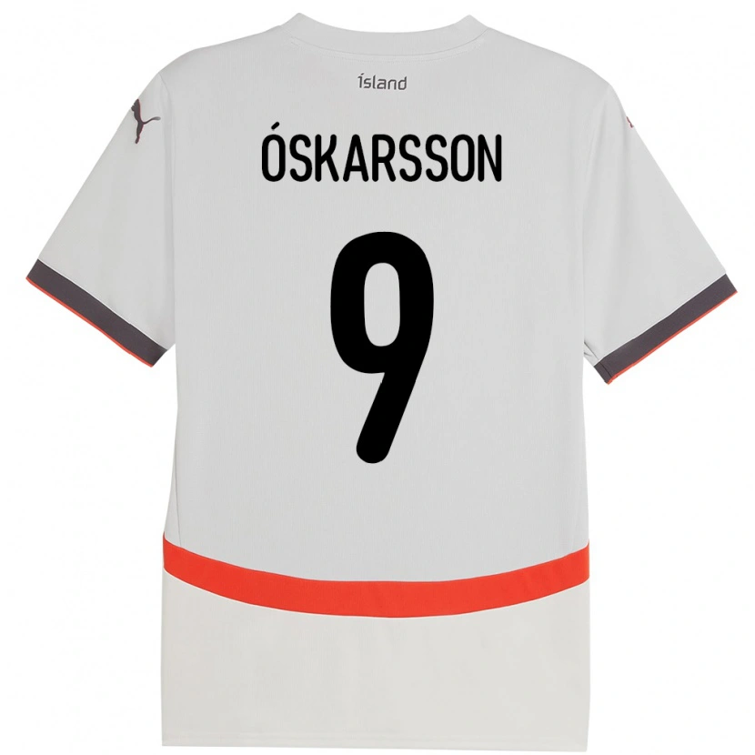 Danxen Homem Camisola Islândia Orri Óskarsson #9 Branco Alternativa 24-26 Camisa