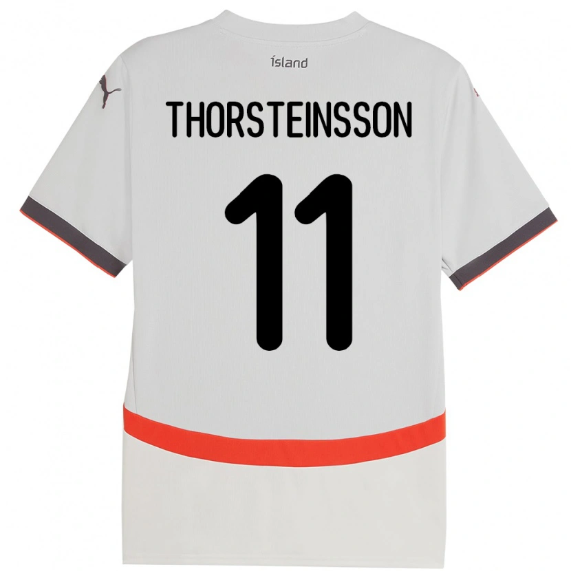 Danxen Homem Camisola Islândia Jón Dagur Thorsteinsson #11 Branco Alternativa 24-26 Camisa
