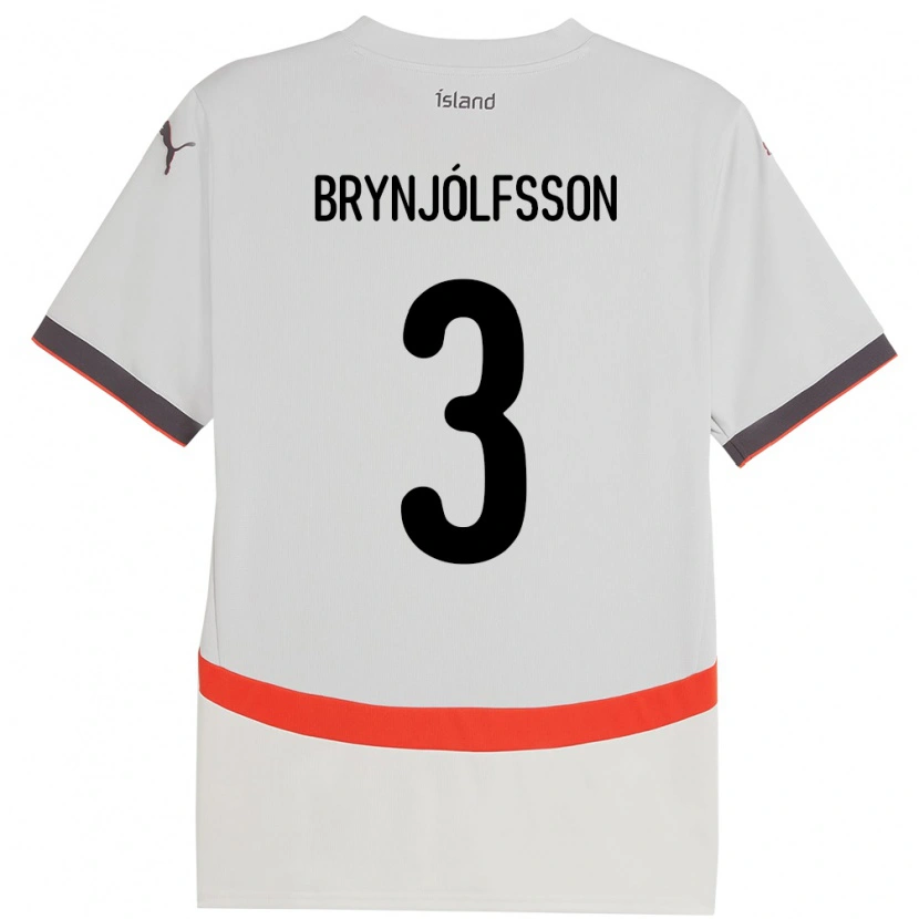 Danxen Homem Camisola Islândia Bjarni Gudjón Brynjólfsson #3 Branco Alternativa 24-26 Camisa