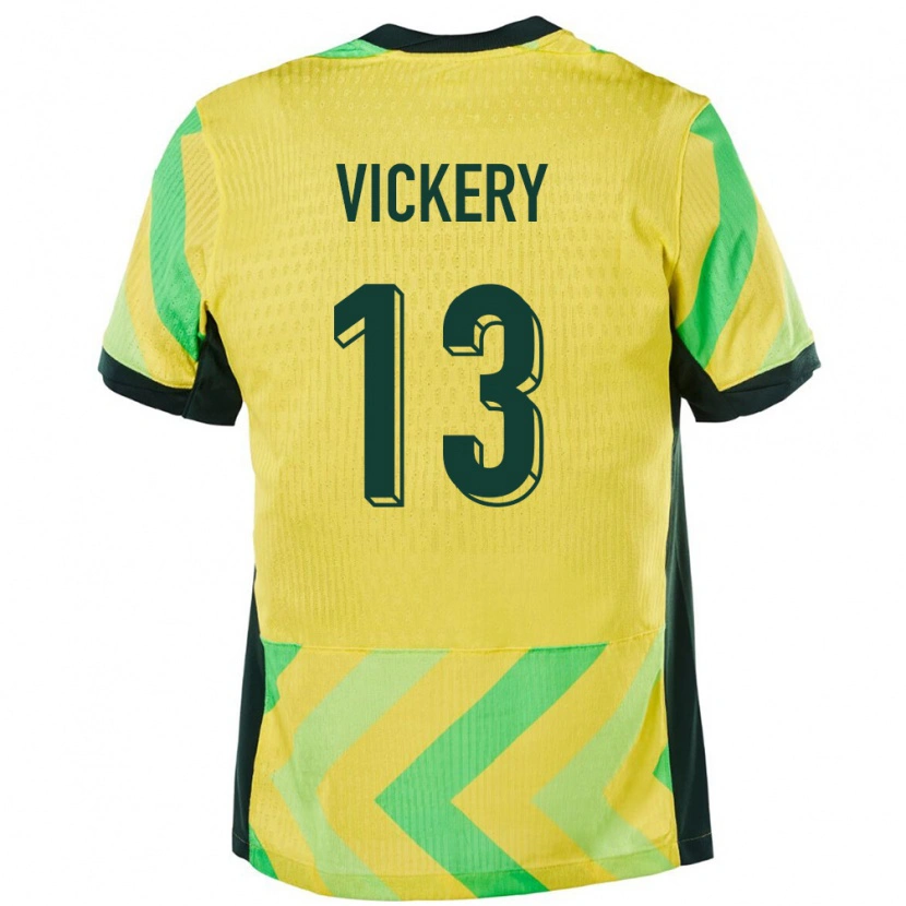 Danxen Mulher Camisola Austrália Luke Vickery #13 Dourado Principal 24-26 Camisa