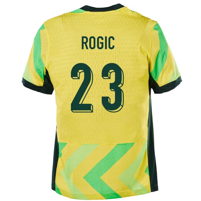 Danxen Mulher Camisola Austrália Tom Rogic #23 Dourado Principal 24-26 Camisa