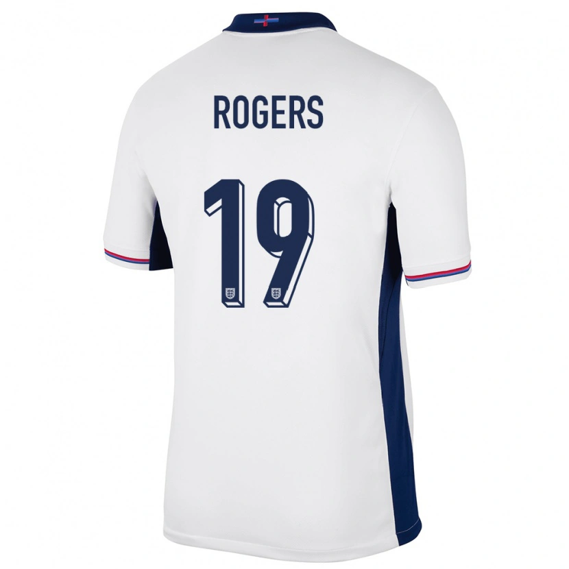 Danxen Mulher Camisola Inglaterra Morgan Rogers #19 Branco Principal 24-26 Camisa
