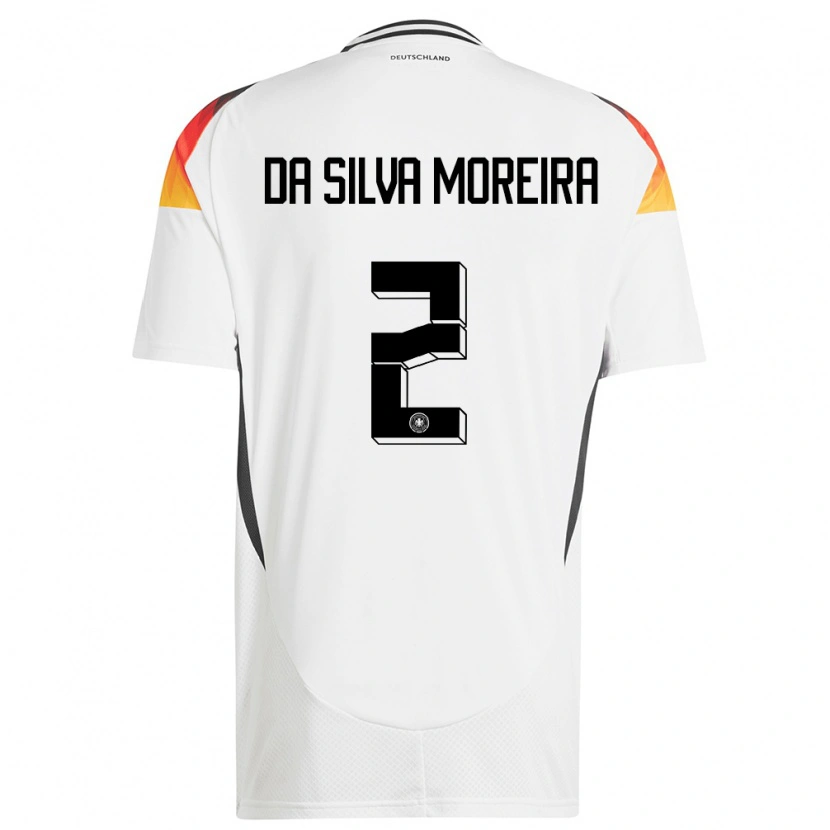 Danxen Mulher Camisola Alemanha Eric Da Silva Moreira #2 Branco Principal 24-26 Camisa