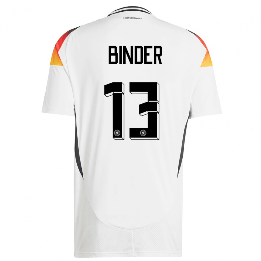 Danxen Mulher Camisola Alemanha Tim Binder #13 Branco Principal 24-26 Camisa