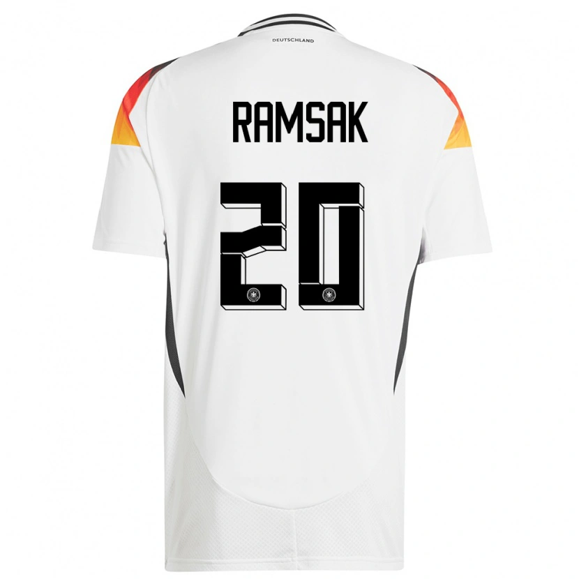 Danxen Mulher Camisola Alemanha Robert Ramsak #20 Branco Principal 24-26 Camisa
