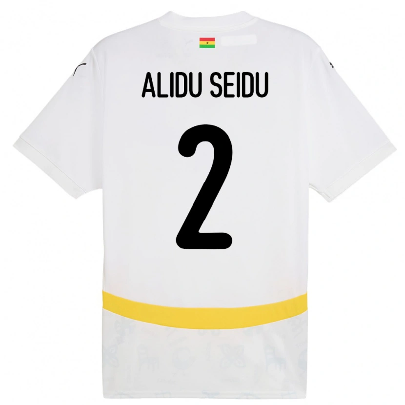 Danxen Mulher Camisola Gana Alidu Seidu #2 Branco Principal 24-26 Camisa