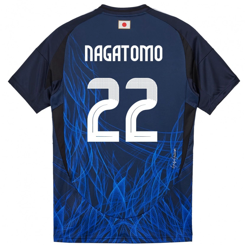 Danxen Mulher Camisola Japão Yuto Nagatomo #22 Azul Escuro Principal 24-26 Camisa