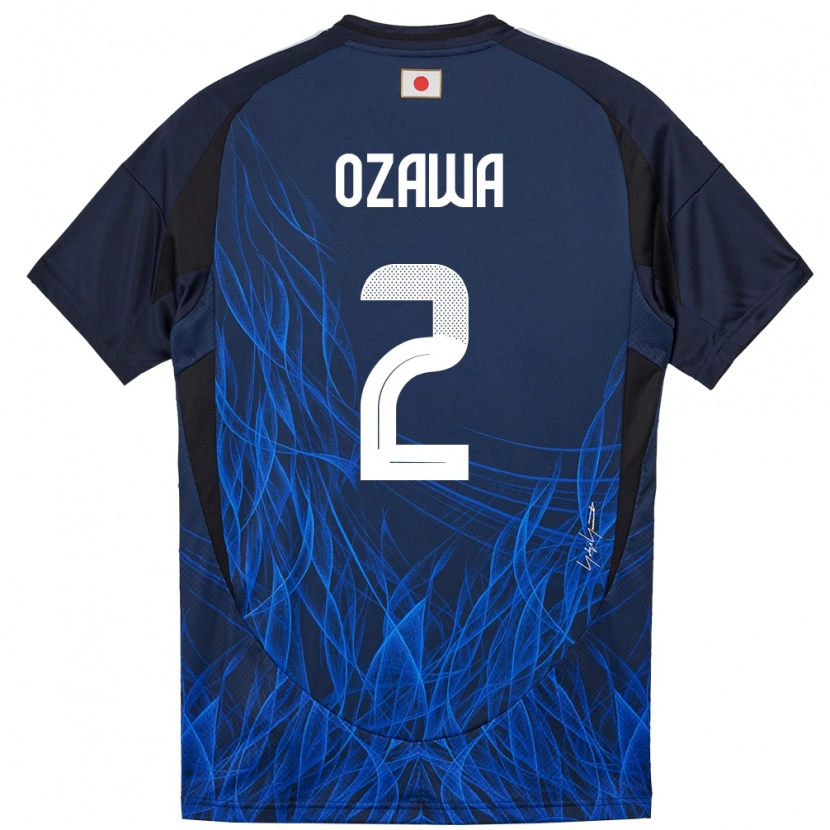Danxen Mulher Camisola Japão Haruki Ozawa #2 Azul Escuro Principal 24-26 Camisa