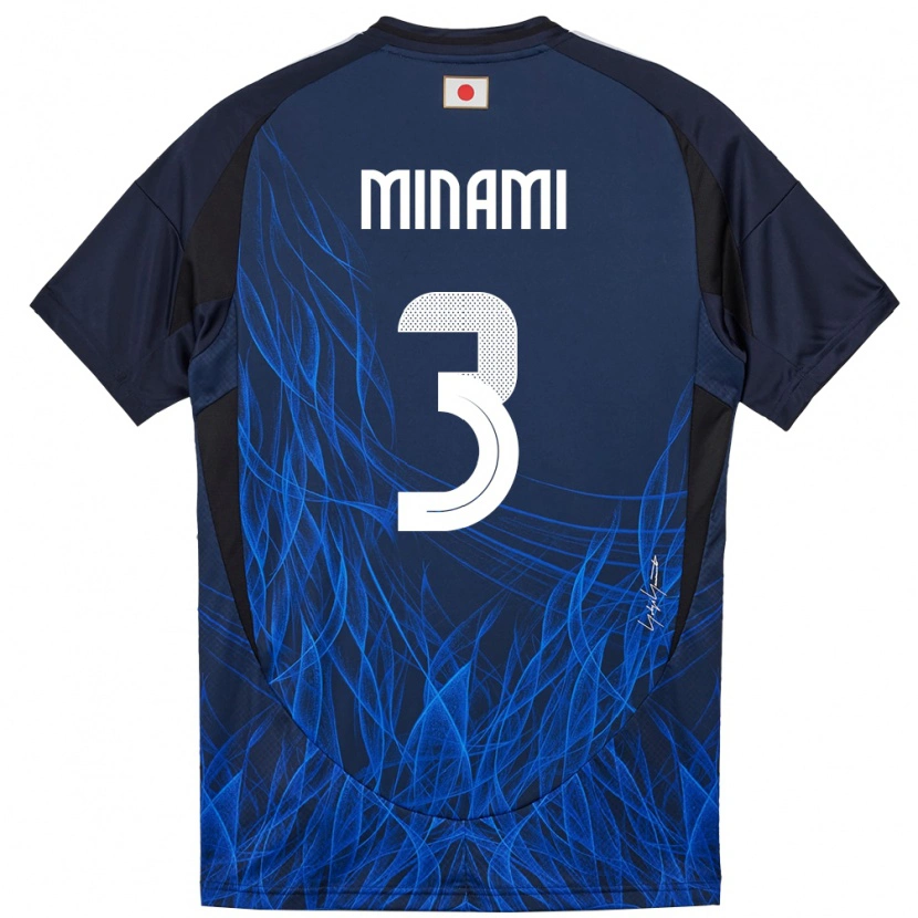 Danxen Mulher Camisola Japão Moeka Minami #3 Azul Escuro Principal 24-26 Camisa