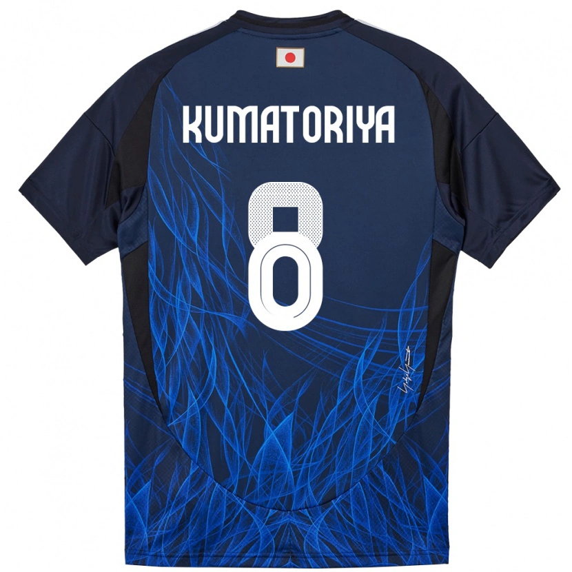 Danxen Mulher Camisola Japão Issei Kumatoriya #8 Azul Escuro Principal 24-26 Camisa