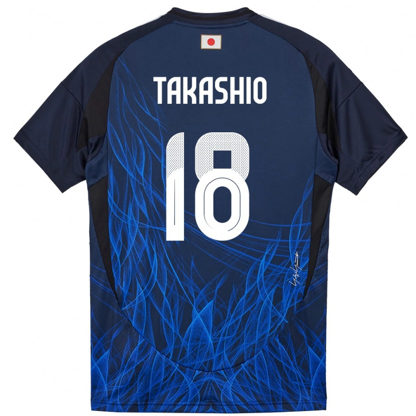 Danxen Mulher Camisola Japão Hayase Takashio #18 Azul Escuro Principal 24-26 Camisa