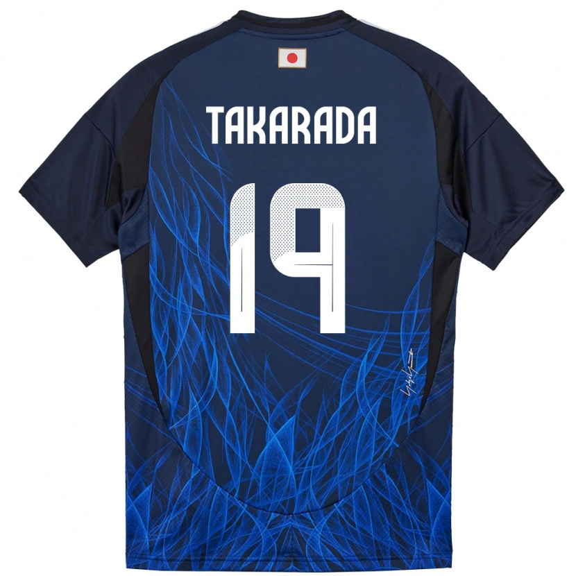 Danxen Mulher Camisola Japão Saori Takarada #19 Azul Escuro Principal 24-26 Camisa