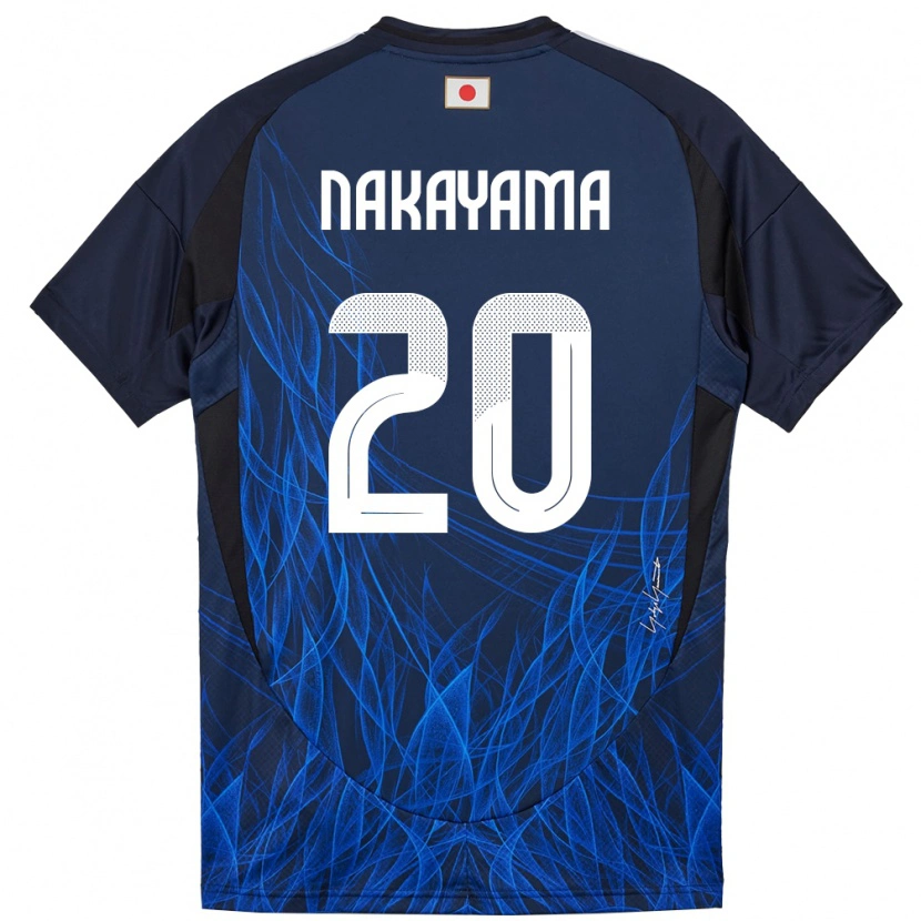 Danxen Mulher Camisola Japão Yuta Nakayama #20 Azul Escuro Principal 24-26 Camisa