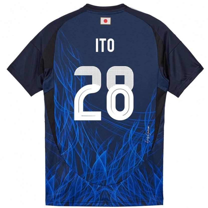 Danxen Mulher Camisola Japão Hiroki Ito #28 Azul Escuro Principal 24-26 Camisa