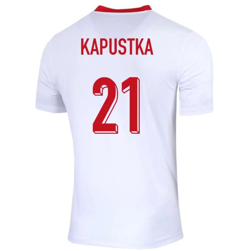 Danxen Mulher Camisola Polónia Bartosz Kapustka #21 Branco Principal 24-26 Camisa
