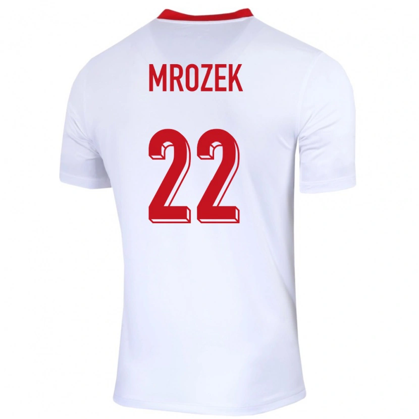Danxen Mulher Camisola Polónia Bartosz Mrozek #22 Branco Principal 24-26 Camisa