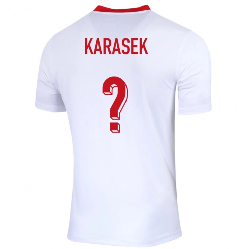 Danxen Mulher Camisola Polónia Kacper Karasek #0 Branco Principal 24-26 Camisa