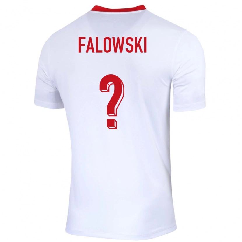 Danxen Mulher Camisola Polónia Krzysztof Falowski #0 Branco Principal 24-26 Camisa
