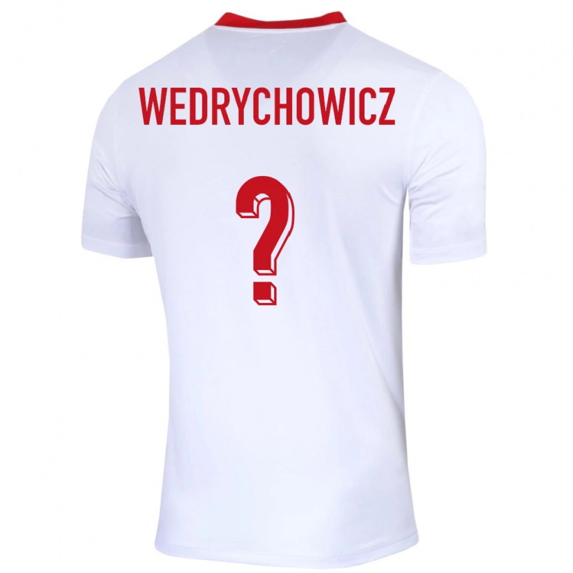Danxen Mulher Camisola Polónia Karol Wedrychowicz #0 Branco Principal 24-26 Camisa