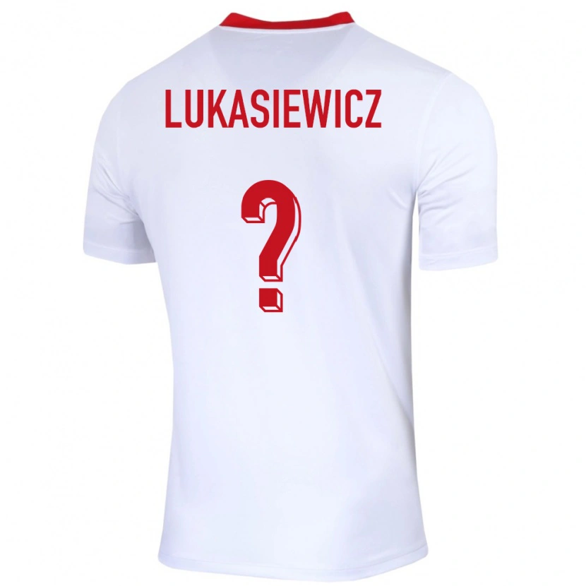 Danxen Mulher Camisola Polónia Adam Lukasiewicz #0 Branco Principal 24-26 Camisa