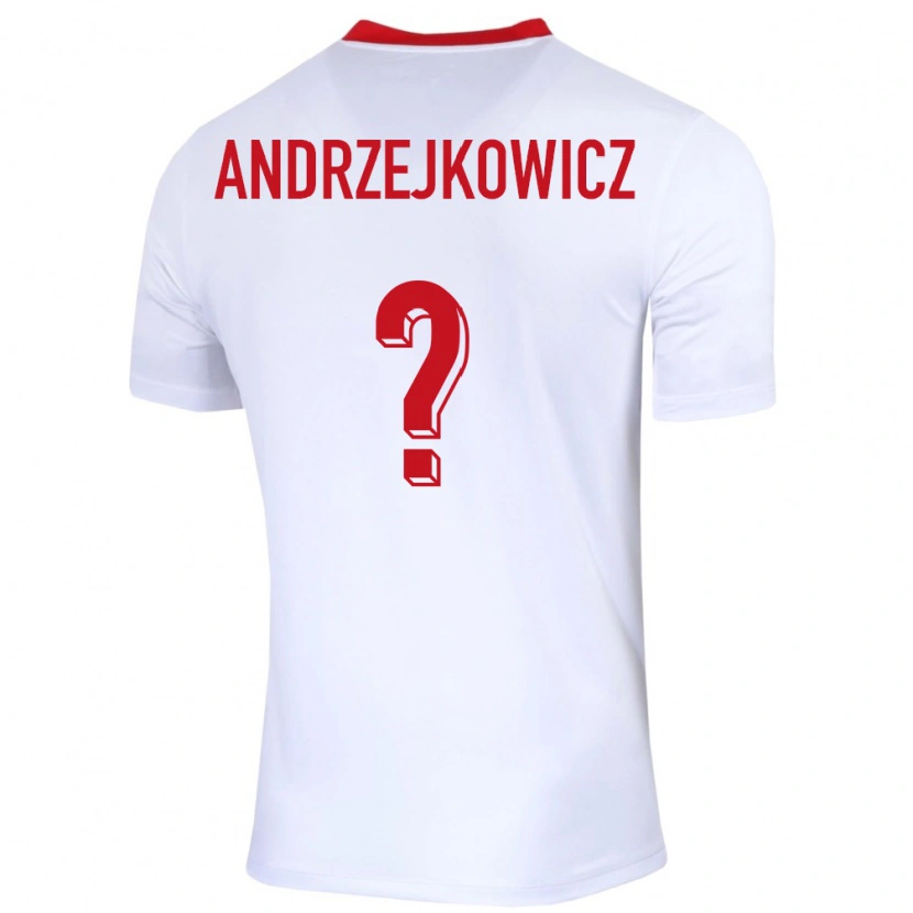 Danxen Mulher Camisola Polónia Mateusz Andrzejkowicz #0 Branco Principal 24-26 Camisa