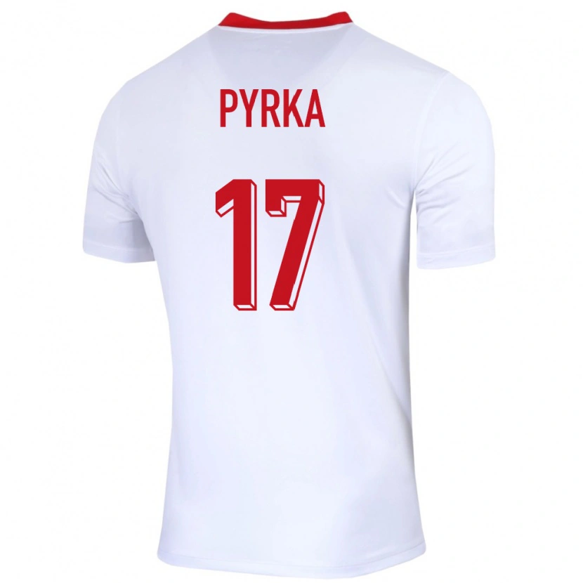 Danxen Mulher Camisola Polónia Arkadiusz Pyrka #17 Branco Principal 24-26 Camisa