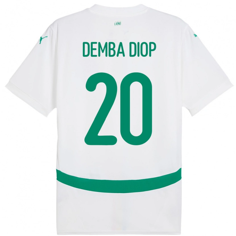 Danxen Mulher Camisola Senegal Pape Demba Diop #20 Branco Principal 24-26 Camisa