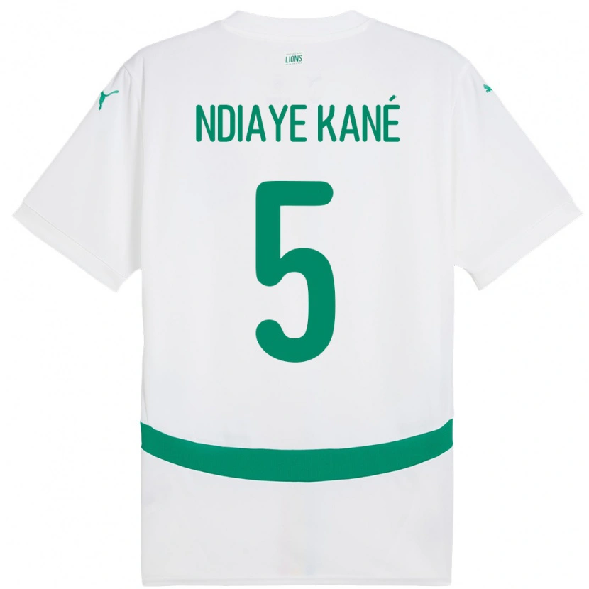 Danxen Mulher Camisola Senegal Ndeye Ndiaye Kane #5 Branco Principal 24-26 Camisa