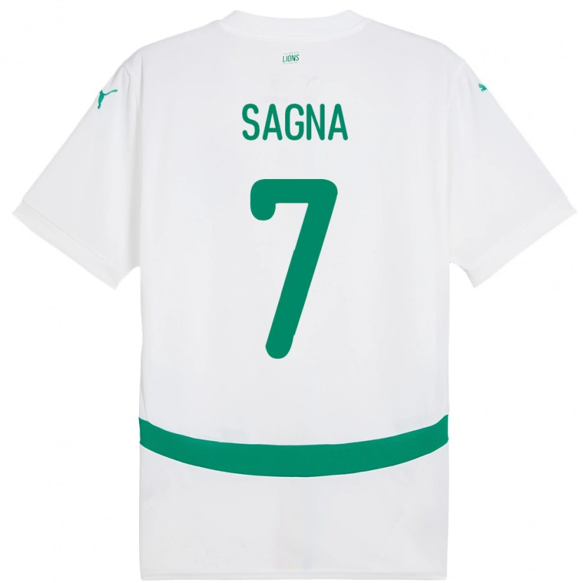 Danxen Mulher Camisola Senegal Amadou Sagna #7 Branco Principal 24-26 Camisa