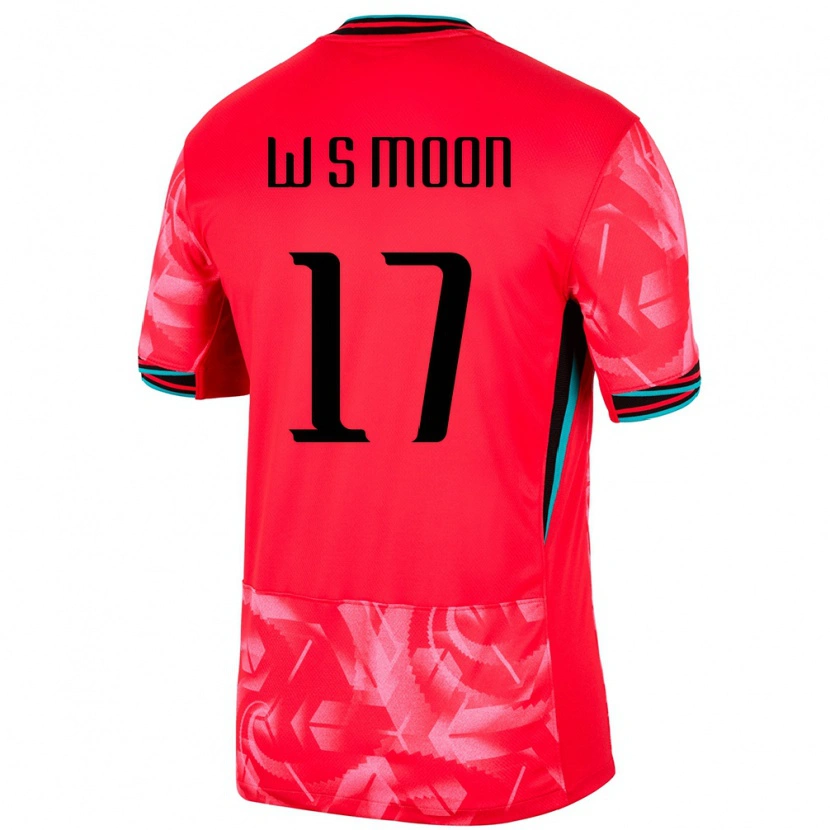 Danxen Mulher Camisola Coreia Do Sul Seong-Woo Moon #17 Vermelho Principal 24-26 Camisa