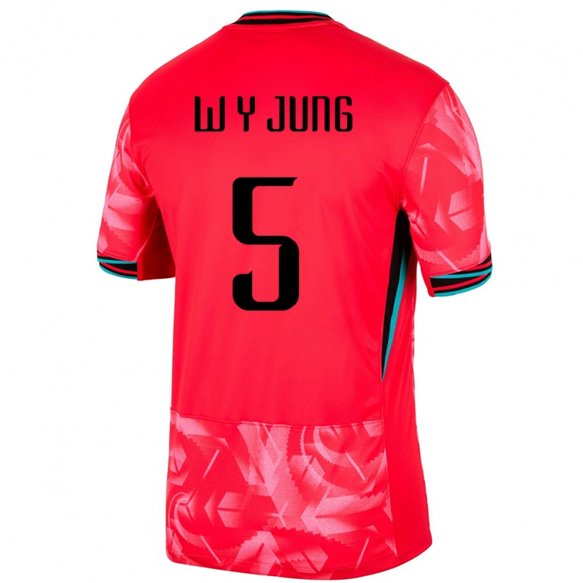 Danxen Mulher Camisola Coreia Do Sul Woo-Young Jung #5 Vermelho Principal 24-26 Camisa