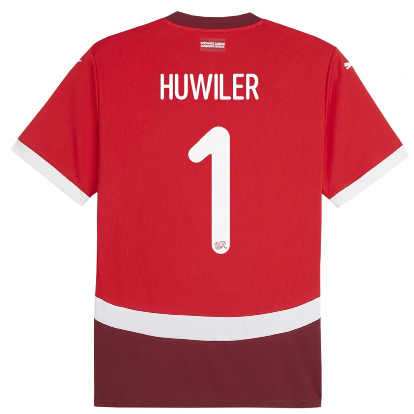 Danxen Mulher Camisola Suiça Lionel Huwiler #1 Vermelho Principal 24-26 Camisa