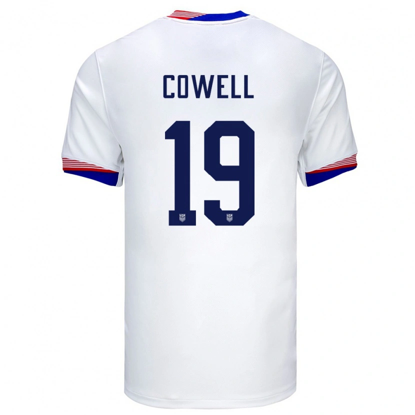 Danxen Mulher Camisola Estados Unidos Cade Cowell #19 Branco Principal 24-26 Camisa