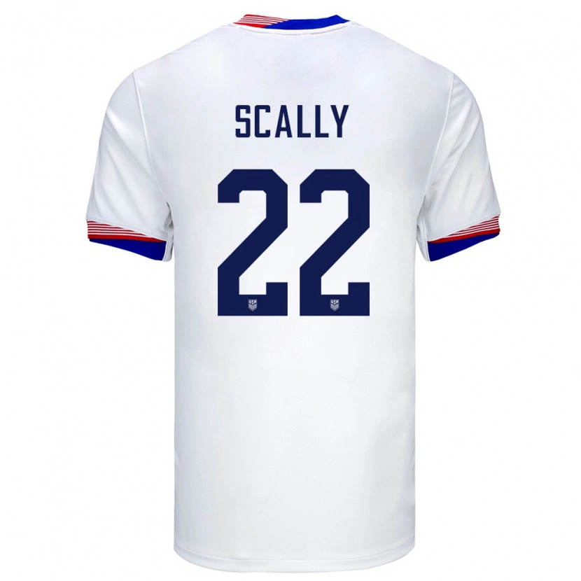 Danxen Mulher Camisola Estados Unidos Joe Scally #22 Branco Principal 24-26 Camisa