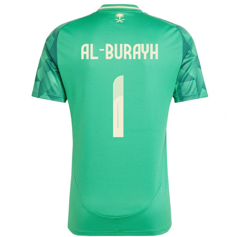 Danxen Mulher Camisola Arábia Saudita Mahmoud Al-Burayh #1 Verde Principal 24-26 Camisa