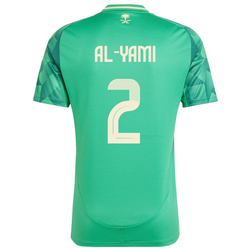 Danxen Mulher Camisola Arábia Saudita Marwan Al-Yami #2 Verde Principal 24-26 Camisa