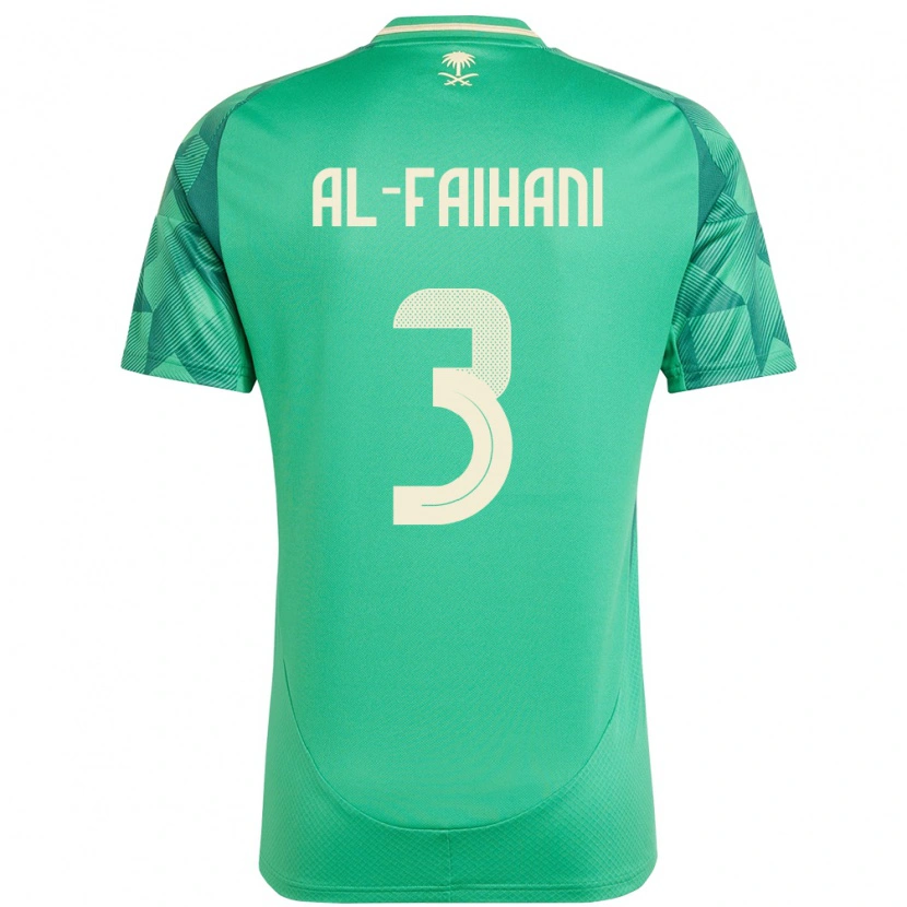 Danxen Mulher Camisola Arábia Saudita Nasser Al-Faihani #3 Verde Principal 24-26 Camisa