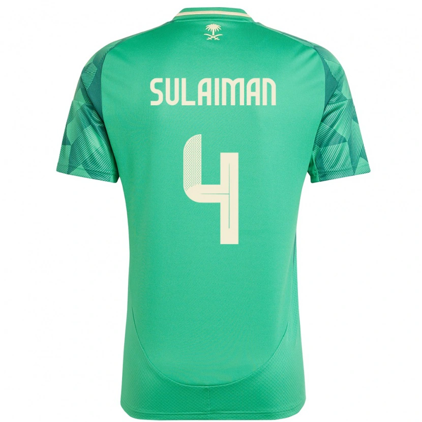 Danxen Mulher Camisola Arábia Saudita Mohammed Sulaiman #4 Verde Principal 24-26 Camisa
