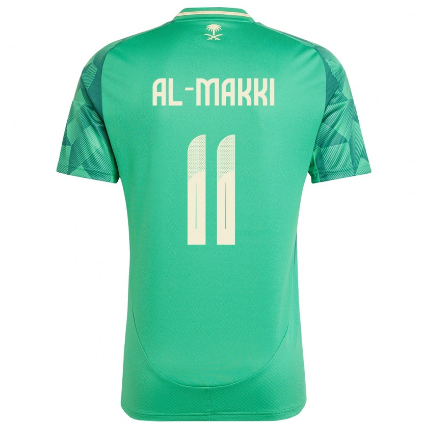 Danxen Mulher Camisola Arábia Saudita Ali Al-Makki #11 Verde Principal 24-26 Camisa