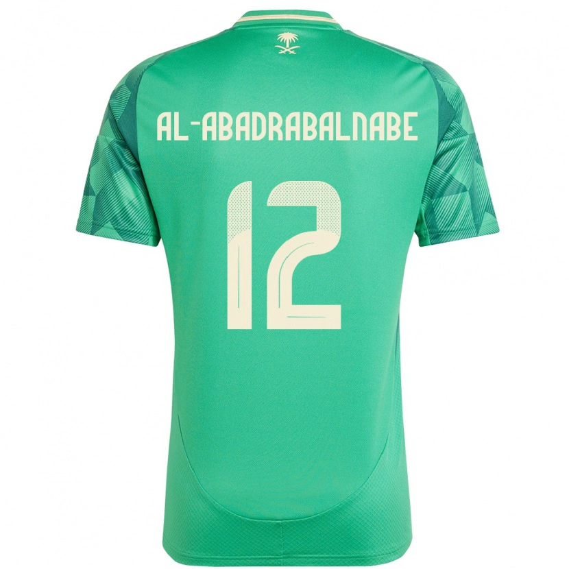Danxen Mulher Camisola Arábia Saudita Ahmed Musallam Al-Abadrabalnabe #12 Verde Principal 24-26 Camisa