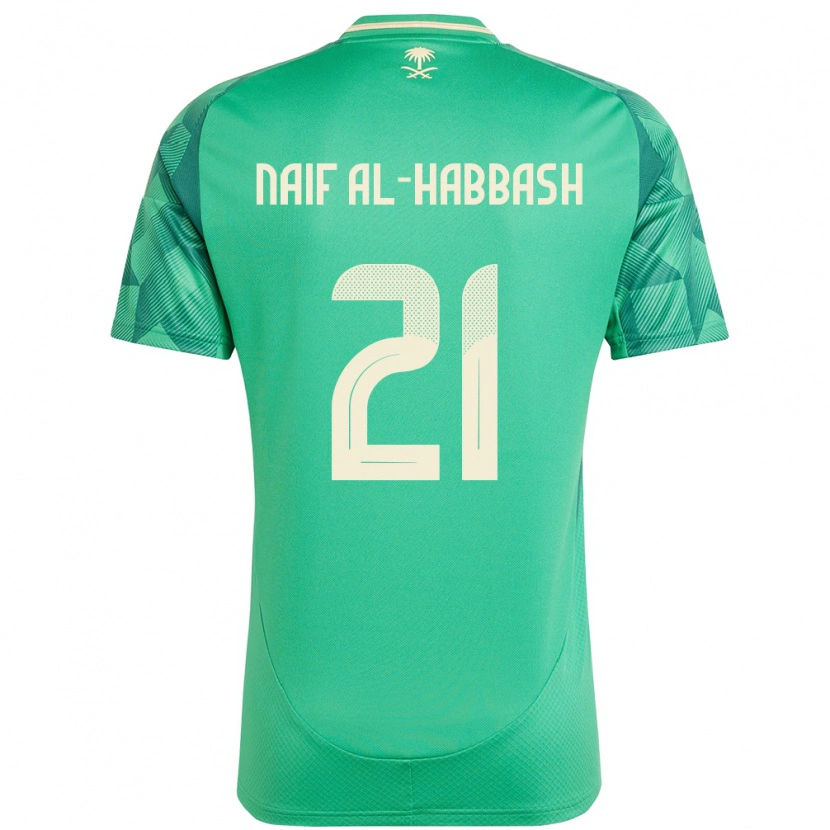 Danxen Mulher Camisola Arábia Saudita Azzam Naif Al-Habbash #21 Verde Principal 24-26 Camisa