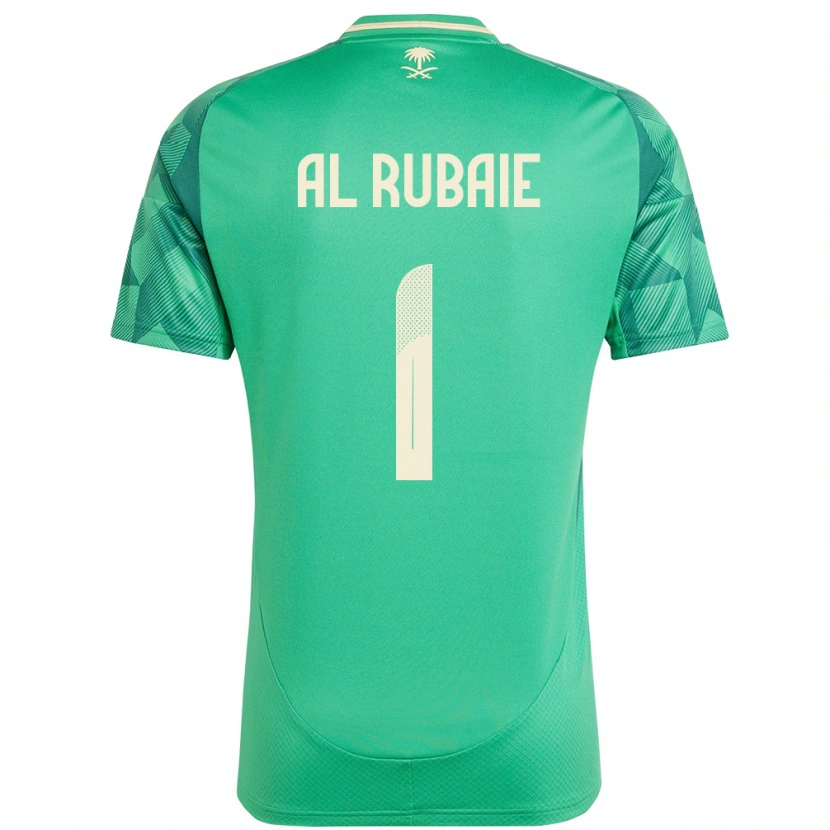 Danxen Mulher Camisola Arábia Saudita Mohammed Al Rubaie #1 Verde Principal 24-26 Camisa